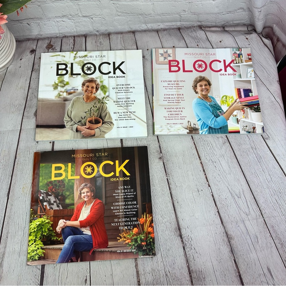 21-22 Missouri Star BLOCK Quilt Idea Books - Set of 3 handmade cottagecore